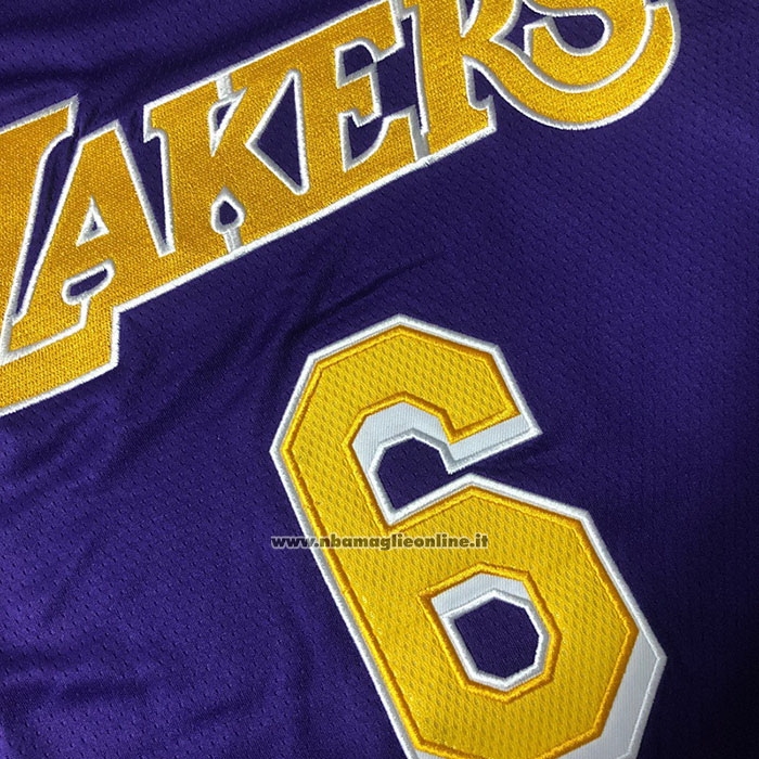 Maglia Los Angeles Lakers LeBron James #6 Statement 2020-21 Viola